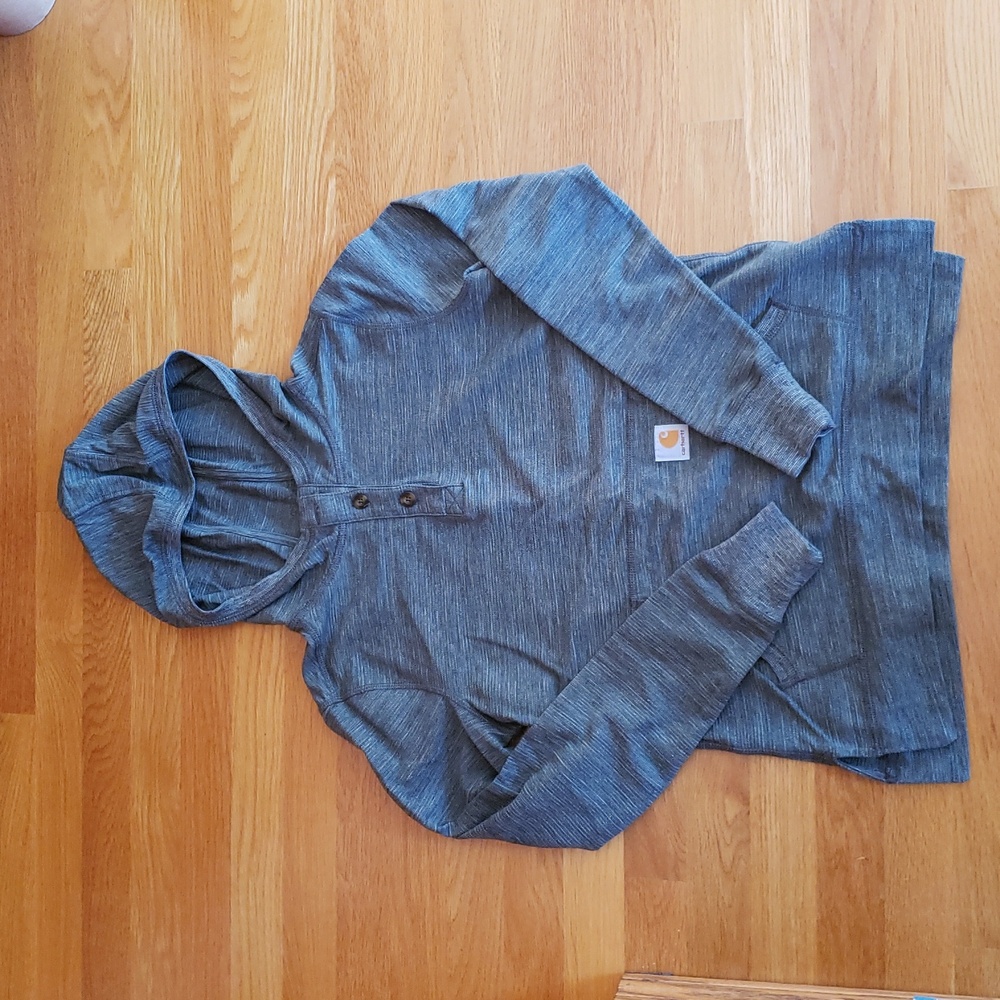 Carhartt Charcoal Merled Hoody Pullover S Small
